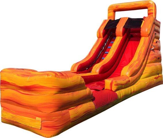 Fireball inflatable slide