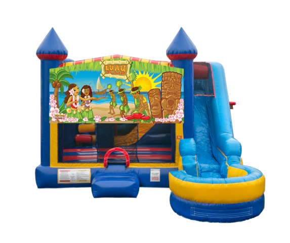 7-in-1  Luau Themed Inflatable 