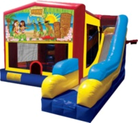 7-in-1  Luau Themed Inflatable 