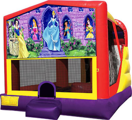 4-1 Disney Princess Bounce House Slide Combo