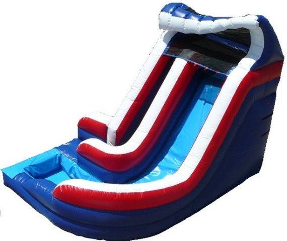 12' Patriotic Plunge Inflatable Water slide with pool