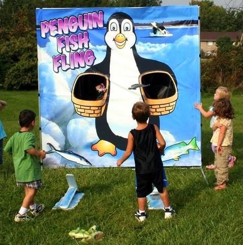 Frame Game Penguin Fish Fling