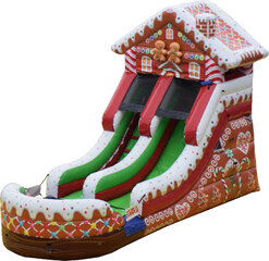 Ginger Bread House Slide Christmas Inflatable Side