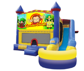 Curious George Castle Bounce House with Slide