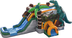 Jurassic Dinosaur Bounce House with Wet Slide Combo
