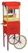Popcorn Machine With Cart & Supplies