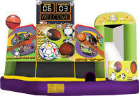 Sports Themed 5-in Combo Bounce House