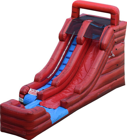 Red Flame 16 Foot Inflatable Wet Slide