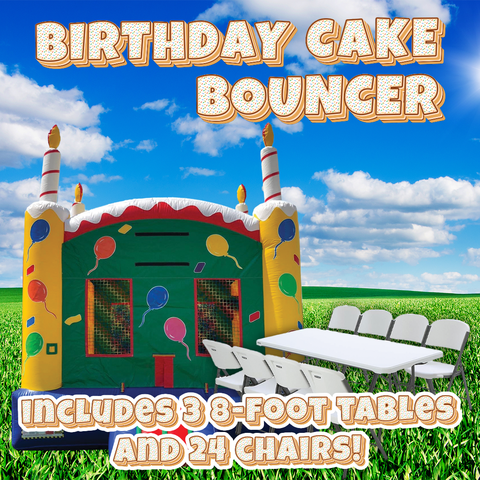 Birthday Cake Bounce House Package Deal