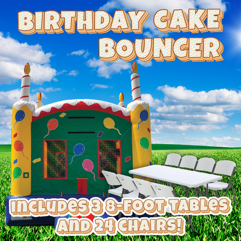 Birthday Cake Inflatable Bounce House Rental | Cincinnati A-1 Amusement  Party Rentals Inflatables Bouncehouse Games | Ohio Kentucky