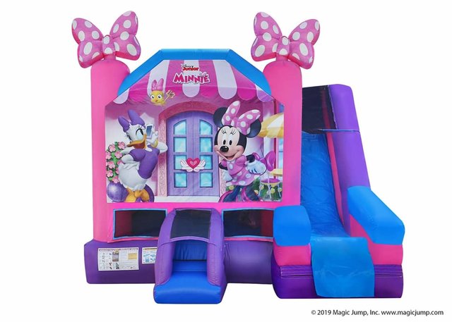 Minnie Mouse Inflatable Bounce House with Dry Slide