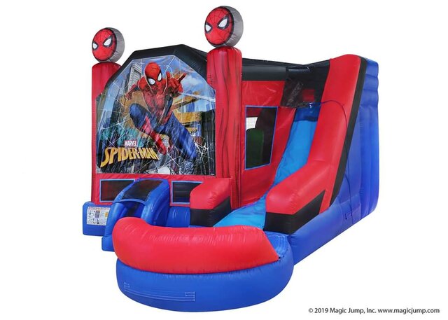 Spiderman Inflatable Bounce House with Dry Slide