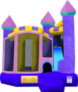 Dazzling Bounce House Combo with Dry Slide