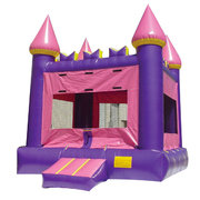 Pink and Purple Castle Inflatable Bounce House