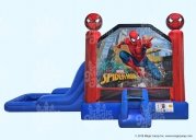 Spiderman Inflatable Bounce House with Wet Slide