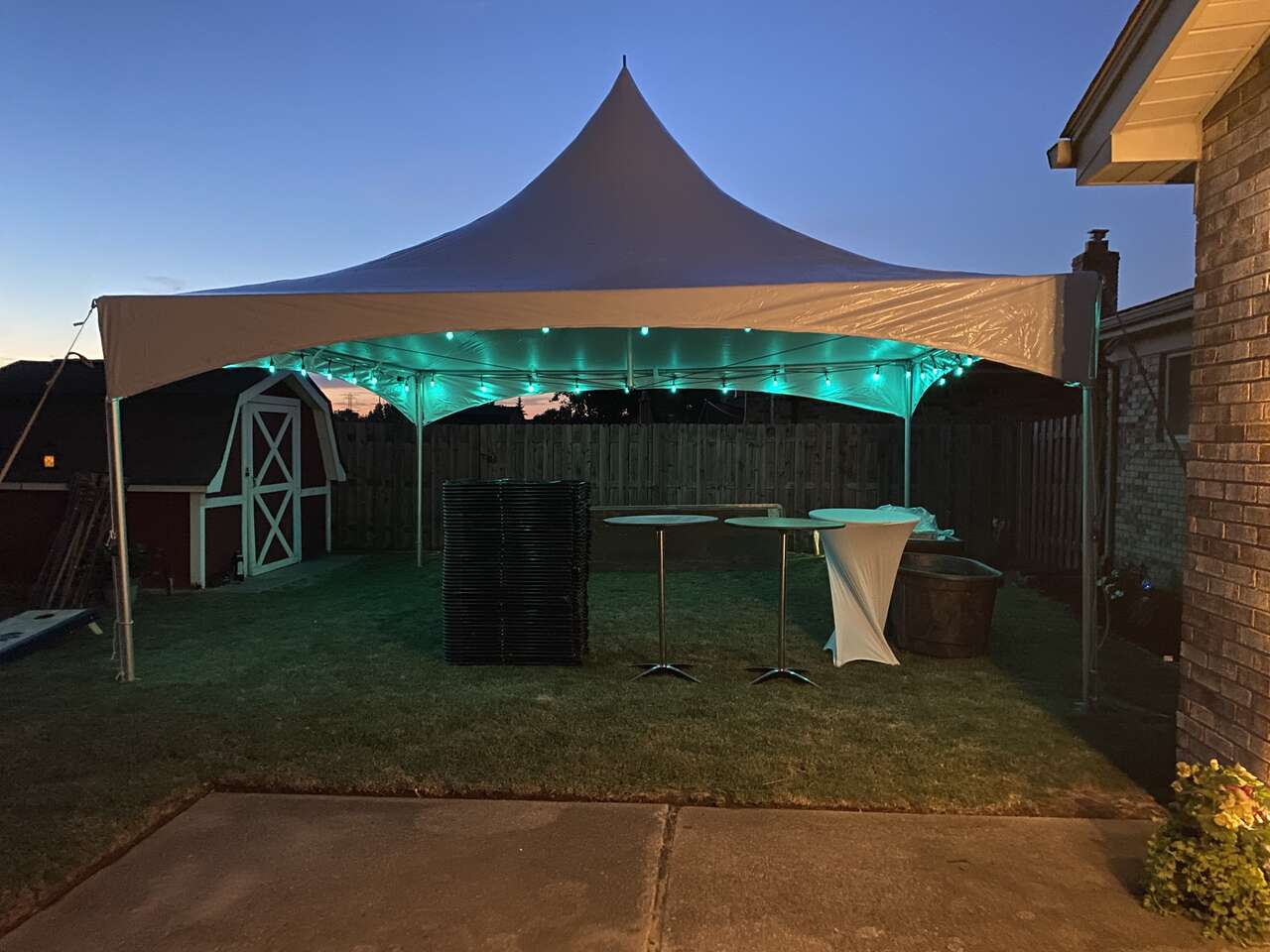 Clinton Township tent lighting rental