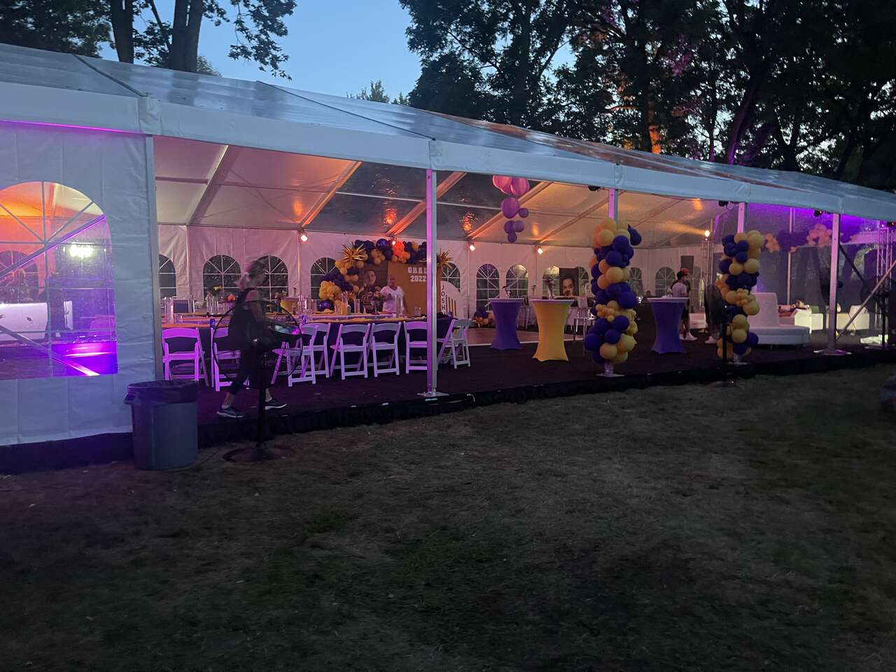 Roseville graduation tent rental