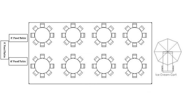 20ft x 40ft Frame Tent Floor Plan