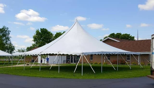 40Ft X 40Ft Pole Tent Grass Only 