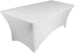 8ft Spandex Table Cover (White)