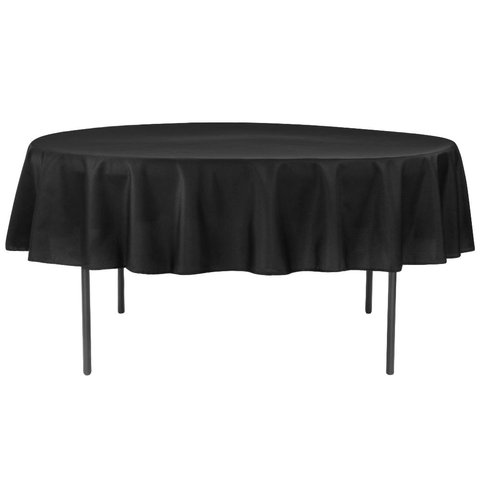Black 90 Inch Round Table Linen