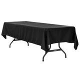 Black 60 Inch x 120 Inch Rectangle Table Linen