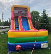 18ft Rainbow Water Slide 1.5 HP Blower