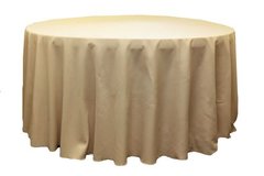 Champagne 120 Inch Round Table Linen 