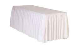 White Skirting 14Ft x 29 Inch (No plastic tables) 14 clips