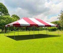 20ft x 30ft (600 Sq ft) Red & White Frame Tent (C Grade)