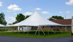 40Ft X 40Ft (1600 Sq ft) Pole Tent for Grass Only 