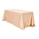 Champagne 90 Inch X 156 Inch Rectangle Table Linen
