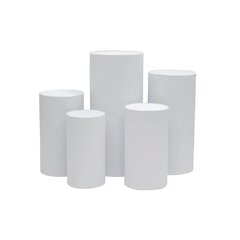 Pillar set of five White