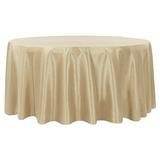 Satin Champagne 120 Inch Round Table Linen 