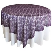 Purple Lace Overlay 72 Inch x 72 Inch
