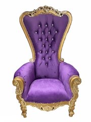 Adult Throne Chair Gold and Purple