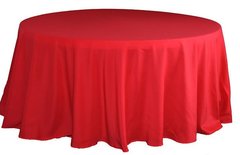 Red 120 Inch Round Table Linen