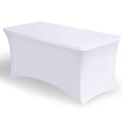 6ft White Spandex Table Cover