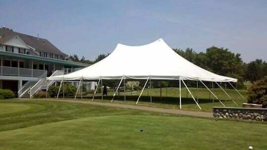 60ft x 40ft Pole Tent Grass Only 10Ft Legs