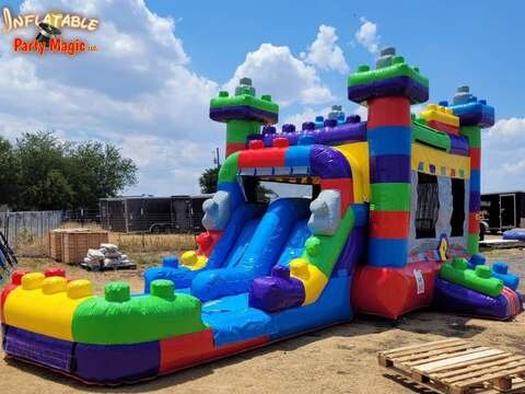 Lego Land Adventure Bounce House Water Slide Rental DFW Texas