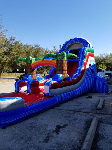 Inflatable Water Slide with Pool