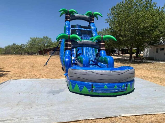 18 foot Tall Blue Waterslide Rental