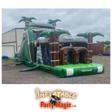 Rainforest Obstacle Course Water Slide Rental Rental