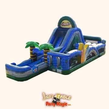 Tropical Obstacle course water slide rental