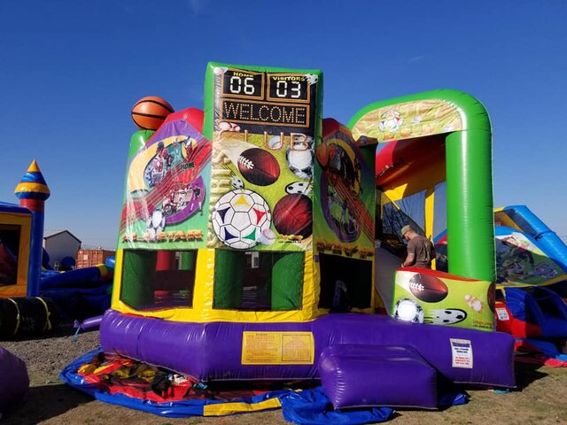 All Sports bounce house with slide to rent in Alvarado
