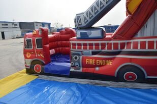 Fire Truck Bounce House with Slide Rental