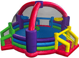 Defender Dome Triple Threat Dodge ball or Soccer Game Rental from Inflatable Party Magic LLC Cleburne, Texas