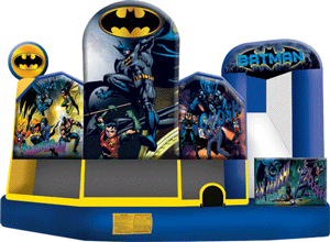 Batman 5n1 Bounce House Combo Waterslide Rental from Inflatable Party Magic LLC Cleburne, Tx