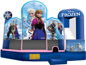 Frozen Water Bounce House with Slide Rental from Inflatable Party Magic 