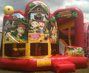 Funny Farm 5n1 Wet Bounce House Combo Rental from Inflatable Party Magic LLC Cleburne, Texas
